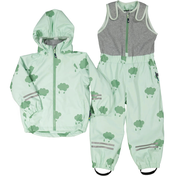 Geggamoja Kids Fleece Lined Rain Set