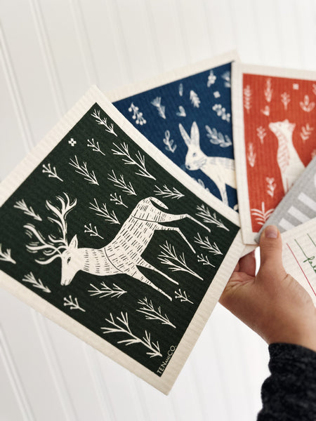 Ten and Co. Swedish Sponge Cloths - 5 Pack Winter Forest