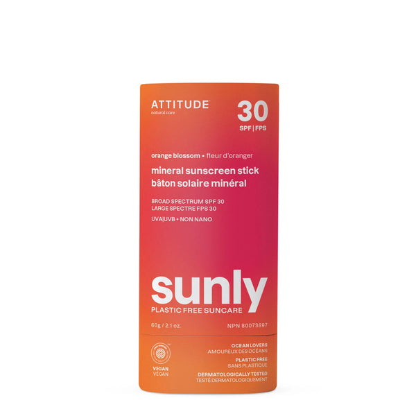Attitude Sunly Mineral Sunscreen Stick SPF30 🇨🇦
