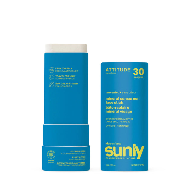 Attitude Sunly Mineral Face Sunscreen Stick SPF30 🇨🇦