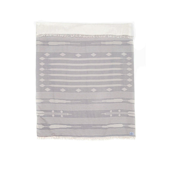 Tofino Towel Co. - The Arrow Fleece Lined Throw (Pewter)