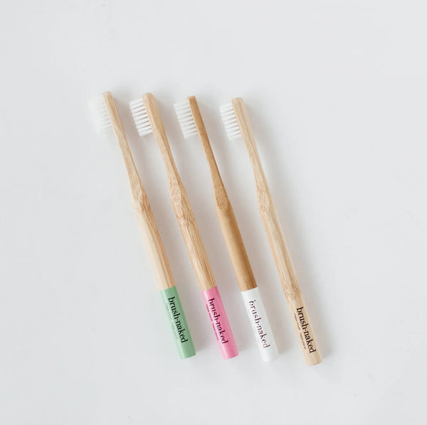 Brush Naked Adult Bamboo Toothbrushes - 4 Pack  🇨🇦