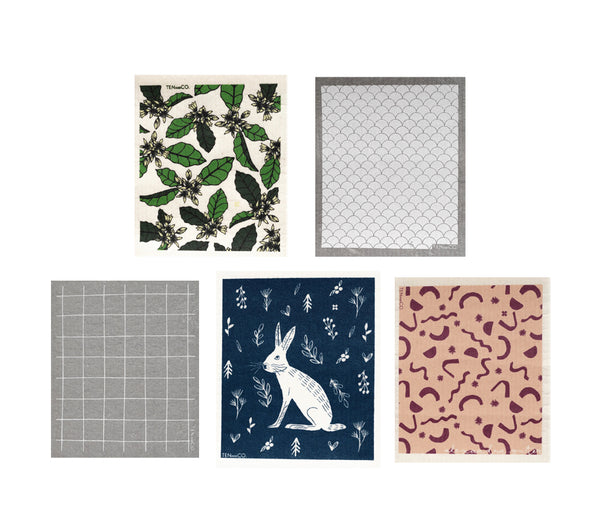 Ten and Co. Swedish Sponge Cloths - 5 Pack