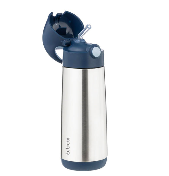 b.box Insulated Straw Cap Stainless Steel Water Bottle - 500ml