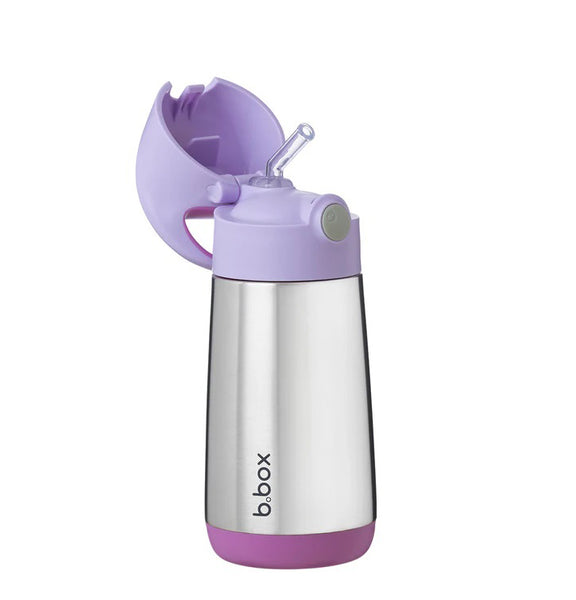 b.box Insulated Straw Cap Stainless Steel Water Bottle - 350ml
