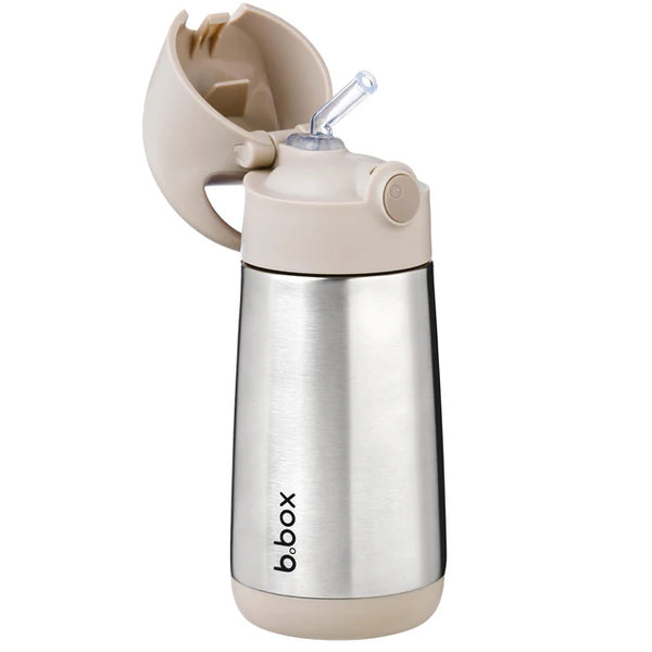 b.box Insulated Straw Cap Stainless Steel Water Bottle - 350ml