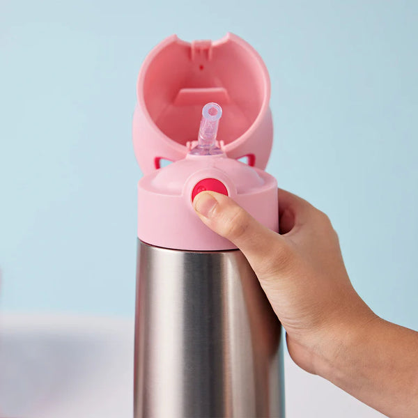 b.box Insulated Straw Cap Stainless Steel Water Bottle - 500ml