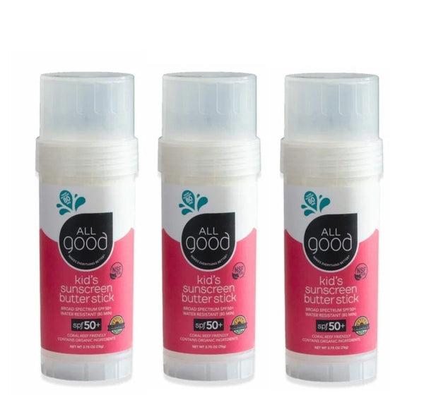 All Good SPF 50 Mineral Sunscreen Butter Stick - 3-Pack