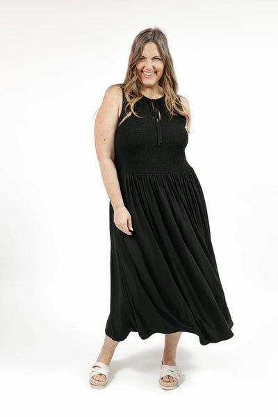 Smash + Tess Charlotte Smocked Midi-Dress
