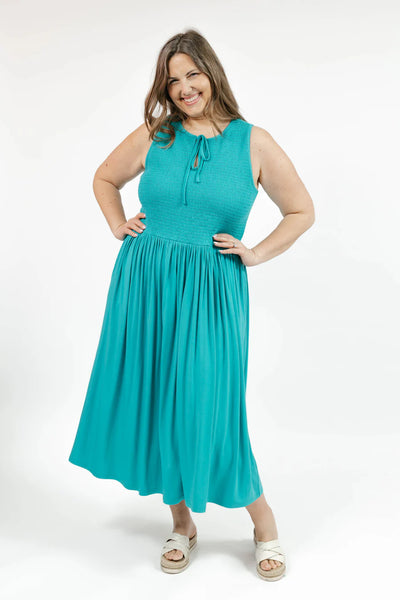 Smash + Tess Charlotte Smocked Midi-Dress