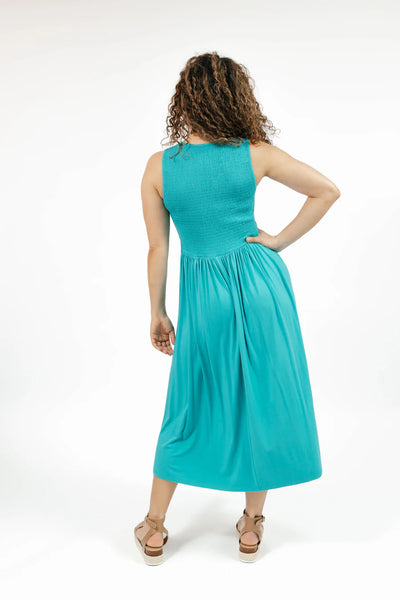 Smash + Tess Charlotte Smocked Midi-Dress