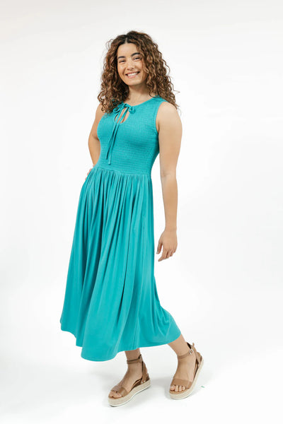 Smash + Tess Charlotte Smocked Midi-Dress