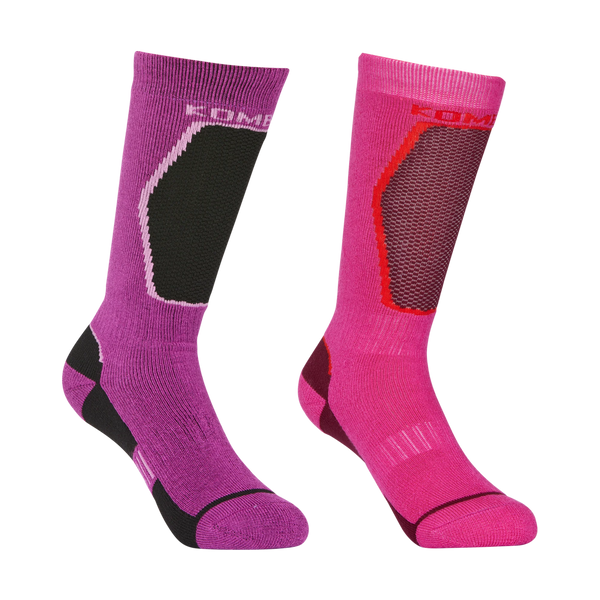 Kombi The Brave Mid-Weight Ski Socks Twin-Pack - Junior 6-14