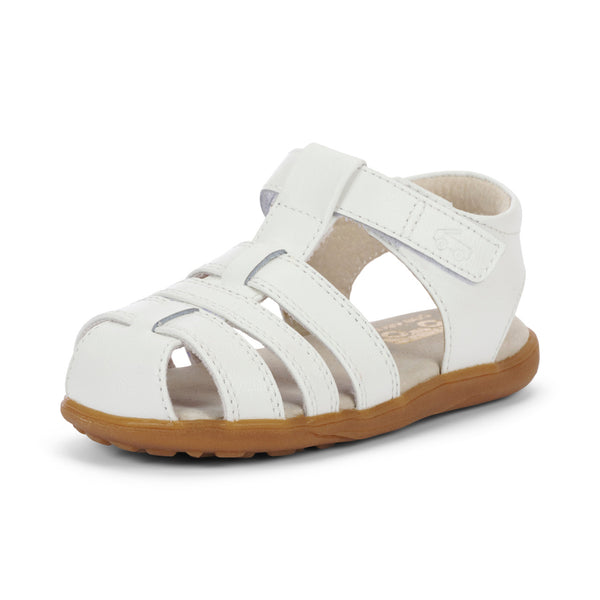 See Kai Run Gloria White Leather Sandals