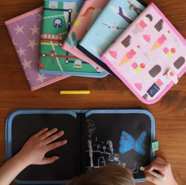 Jaq Jaq Bird Doodle It and Go Erasable Book + Dustless Chalk