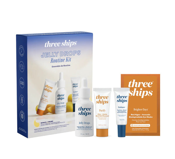 Three Ships Jelly Drops Routine Kit - BRIGHTENING & HYDRATION 🇨🇦