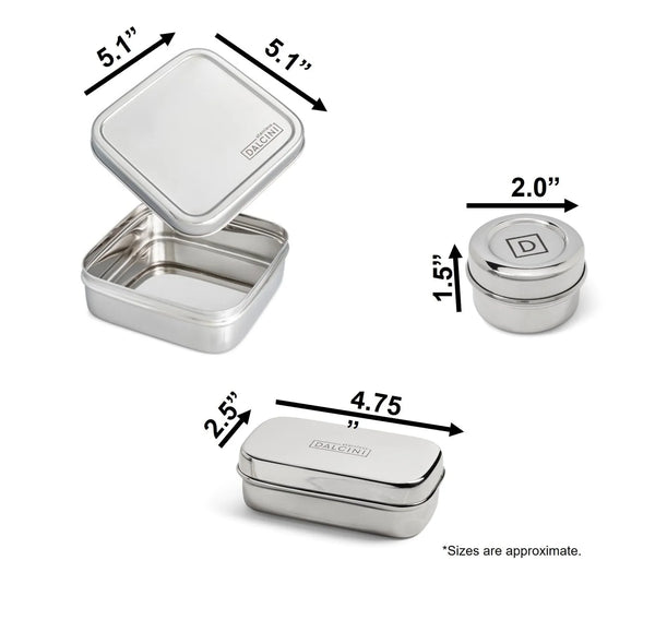 Dalcini Stainless Steel 3-Piece Little Lunch Combo 🇨🇦
