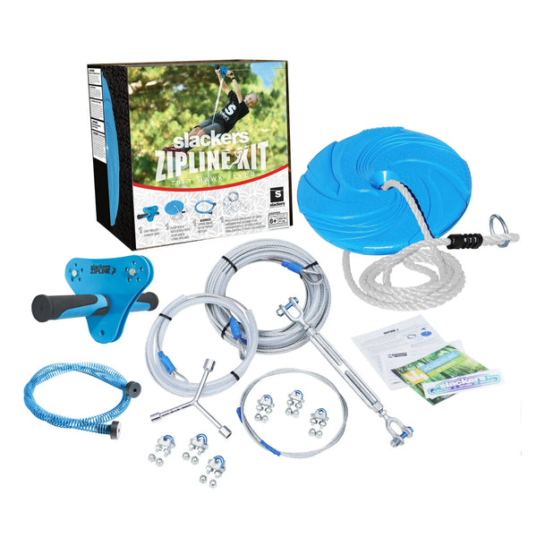 Slackers 70' Hawk Backyard Zipline Kit with Spring Brake