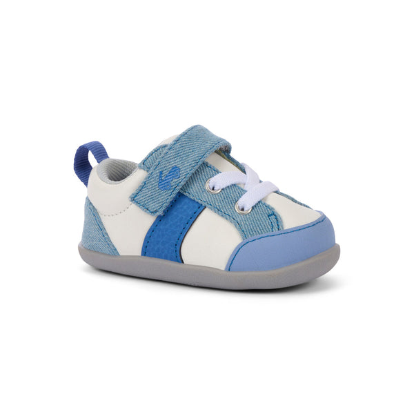 See Kai Run Connor Mini Leather First Walker Sneakers