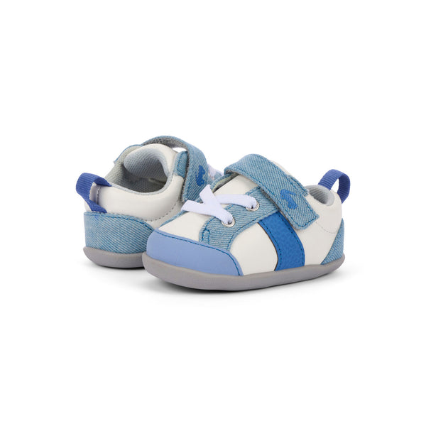 See Kai Run Connor Mini Leather First Walker Sneakers