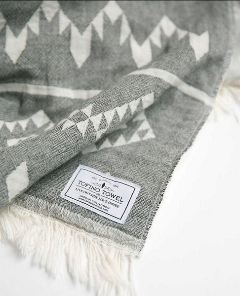 Tofino Towel Co. - The Coastal Fleece Lined Throw (Pewter)