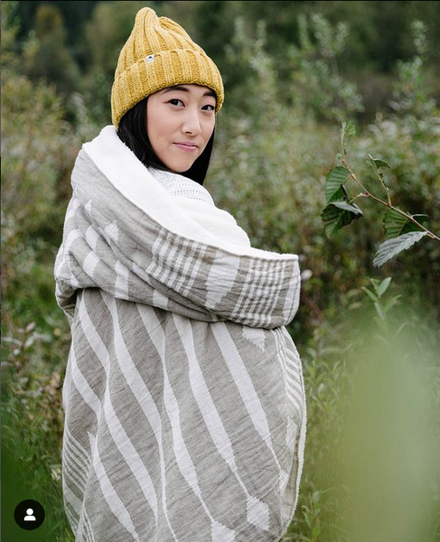 Tofino Towel Co. - The Arrow Fleece Lined Throw (Pewter)