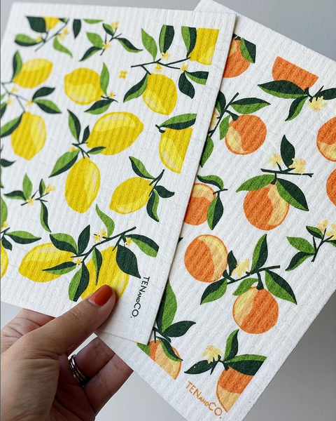 Ten and Co. Swedish Sponge Cloths - 5 Pack Winter Fruit