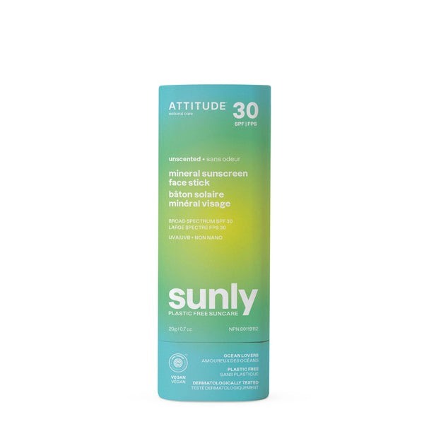 Attitude Sunly Mineral Face Sunscreen Stick SPF30 🇨🇦