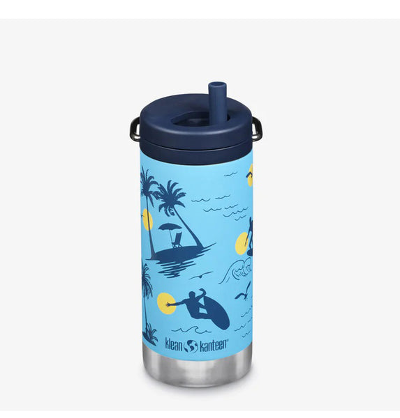 Klean Kanteen Insulated 12oz Water Bottle with Twist Straw Cap