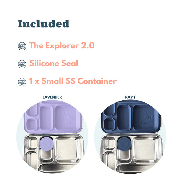 The Good Kiind - The Explorer 2.0 Leak-Resistant Stainless Steel and Silicone Bento Box