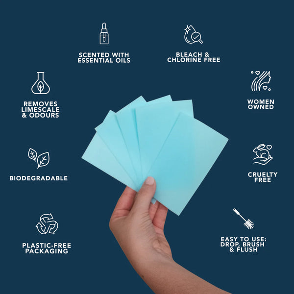 Eco Living Club Toilet Bowl Cleaner Strips - Bulk Pack (750+ Cleans)