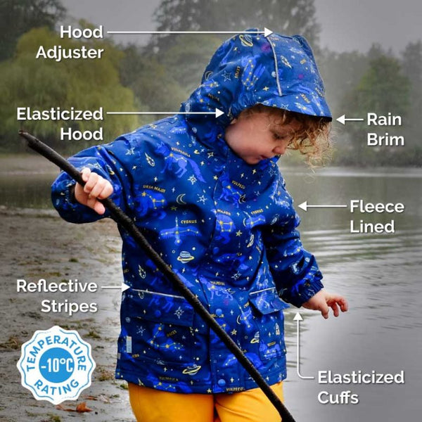 Jan & Jul Cozy-Dry Fleece Lined Rain Jacket (2 to 8 years) 🇨🇦