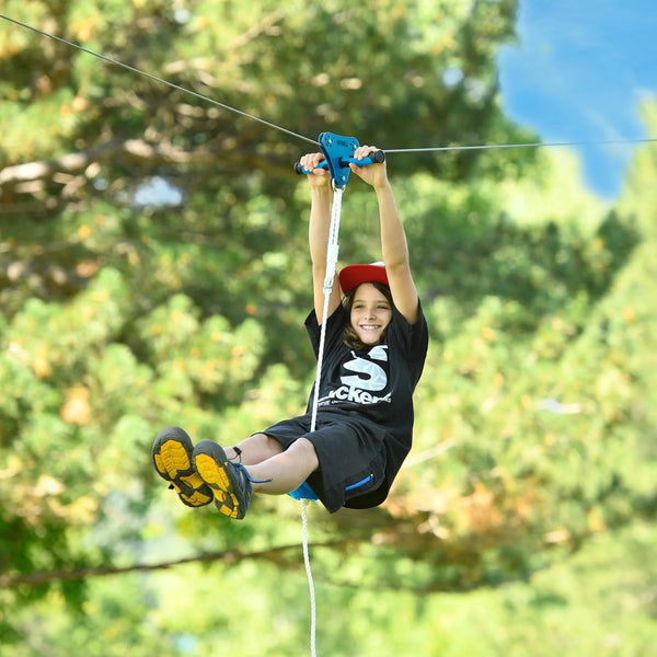 Slackers 70' Hawk Backyard Zipline Kit with Spring Brake