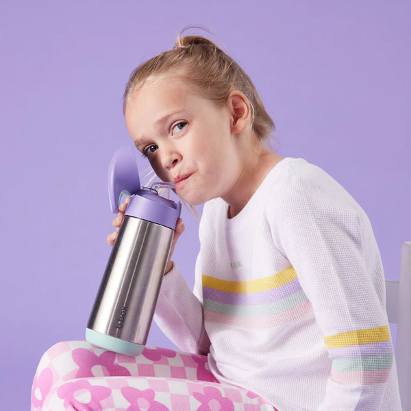 b.box Insulated Straw Cap Stainless Steel Water Bottle - 500ml