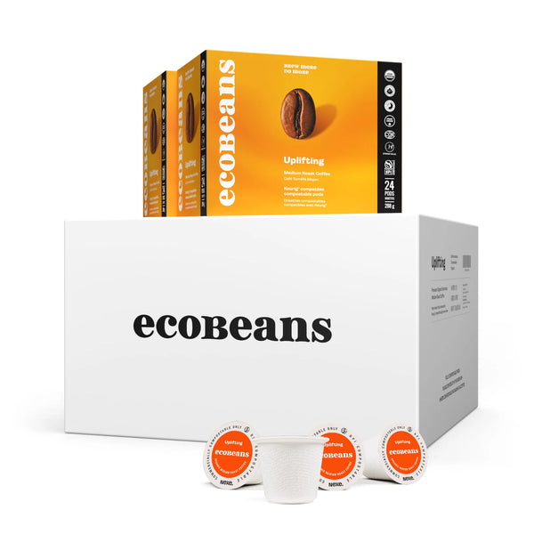 ecoBeans Organic Compostible Keurig Coffee Pods - 144 Pods 🇨🇦