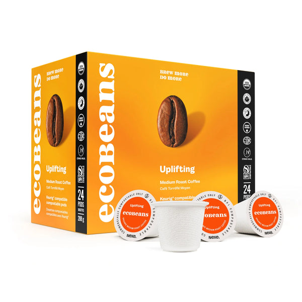 ecoBeans Organic Compostible Keurig Coffee Pods - 24 Pods 🇨🇦