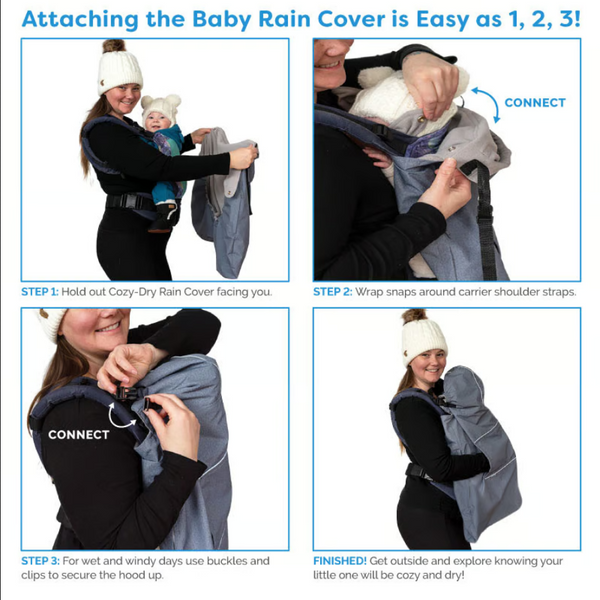 Jan & Jul Cozy-Dry Waterproof Baby Carrier Cover