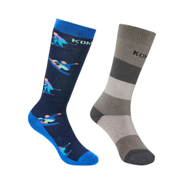 Kombi Rumble Ski Socks Twin-Pack - Children & Junior 2-14 🇨🇦