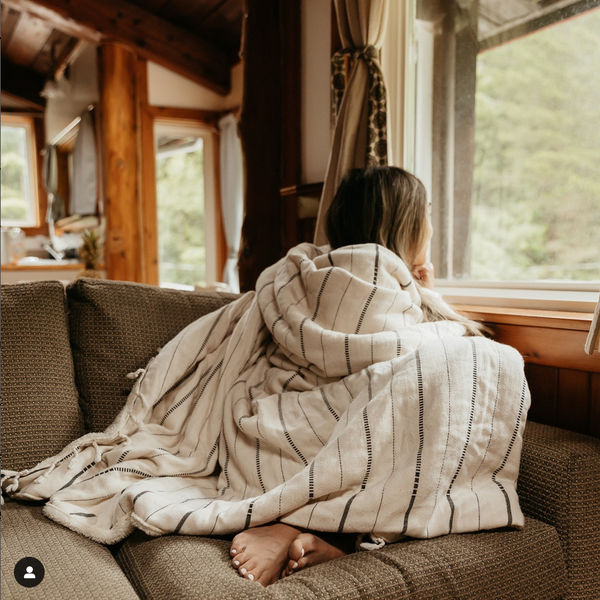 Tofino Towel Co. - The Knox Fleece Lined Throw (Natural)