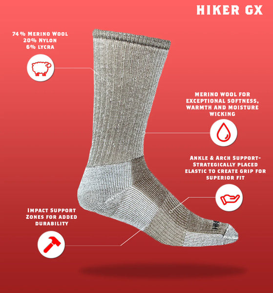 J.B. Fields Hiker GX Merino Wool Sock - Kids 🇨🇦