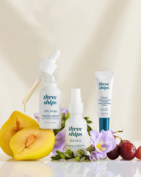 Three Ships Natural Icons Set: Jelly Drops Serum + Skin Hero Serum + Radiance Ultra-Hydrating Cream  🇨🇦