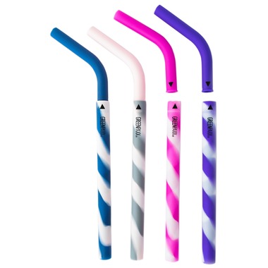 Greenpaxx Reusable Silicone Straws (4-Pack)