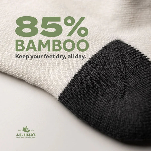 J.B. Fields Premium Athletic Bamboo Sport Crew Socks - 3-Pack
