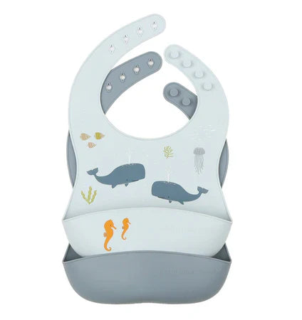 A Little Lovely Company - Set of 2 Silicone Bibs