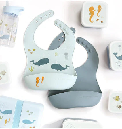 A Little Lovely Company - Set of 2 Silicone Bibs