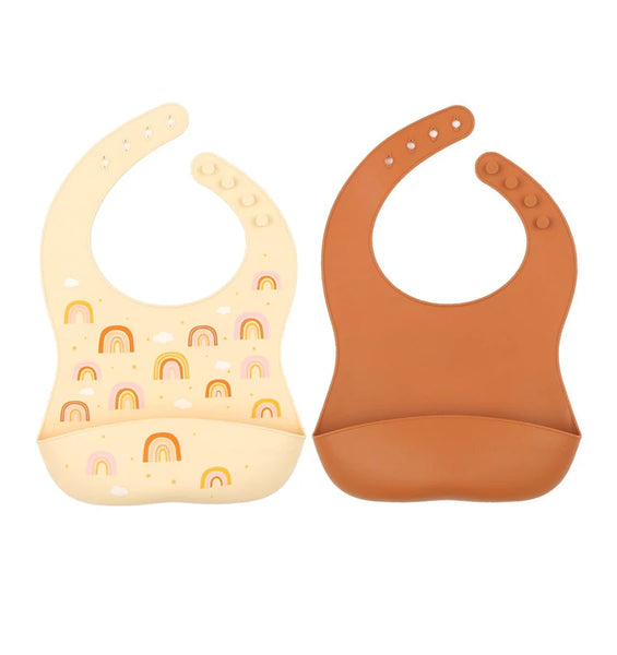 A Little Lovely Company - Set of 2 Silicone Bibs