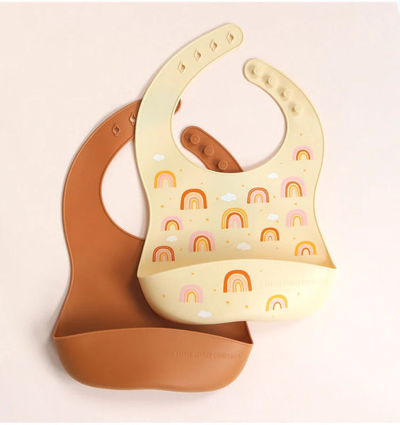 A Little Lovely Company - Set of 2 Silicone Bibs