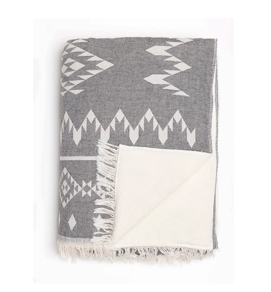 Tofino Towel Co. - The Coastal Fleece Lined Throw (Pewter)