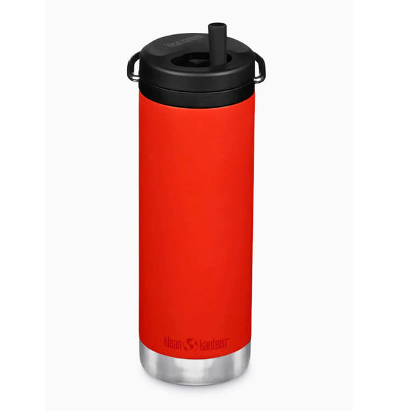 Klean Kanteen Insulated 16oz Water Bottle with Twist Straw Cap