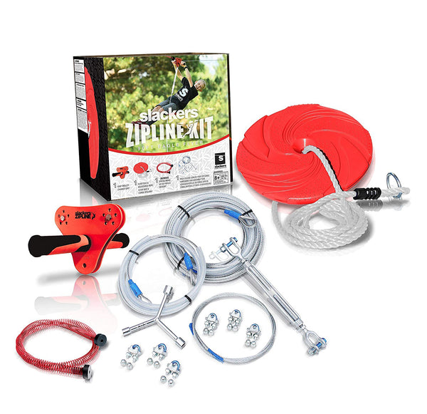 Slackers 70' Hawk Backyard Zipline Kit with Spring Brake